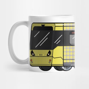 Manchester Metrolink tram graphic in Flux Systems style Mug